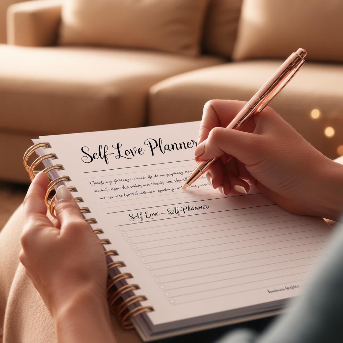 30-Day Self-Love and Care Digital Planner | Printable Daily Wellness Journal, Mindfulness & Self-Care Tracker